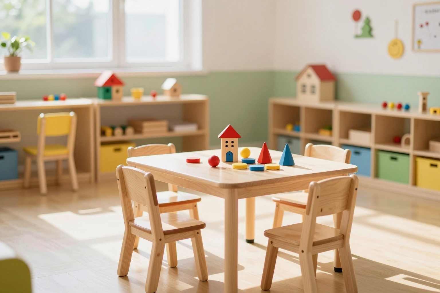 Bunter Kindergartenraum mit Spielzeug